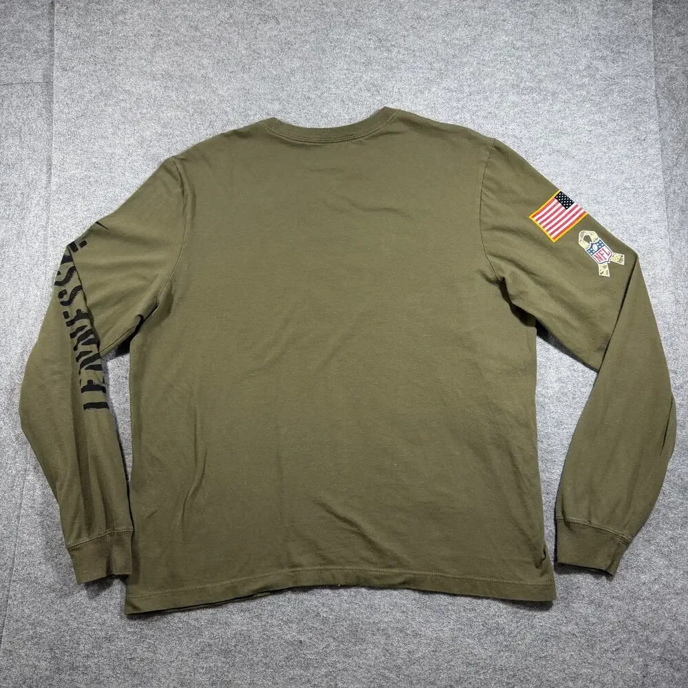 Nike Tennessee Titans Long Sleeve Shirt Mens XL Olive Salute To Army Service NFL